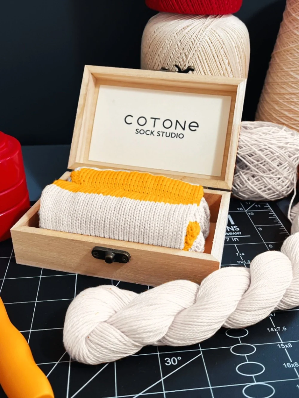 100% Pima Cotton Natural Two-Tone Ankle Sock | Handmade in the USA